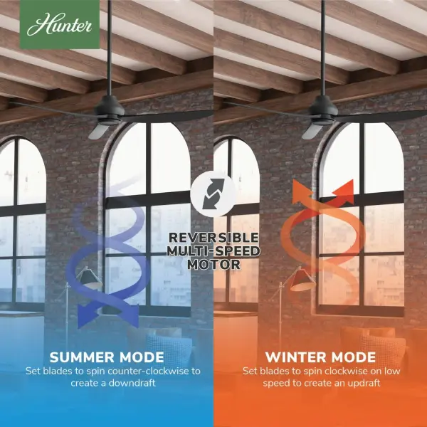 Mazzini 60" Outdoor Ceiling Fan in Matte Black - Image 12