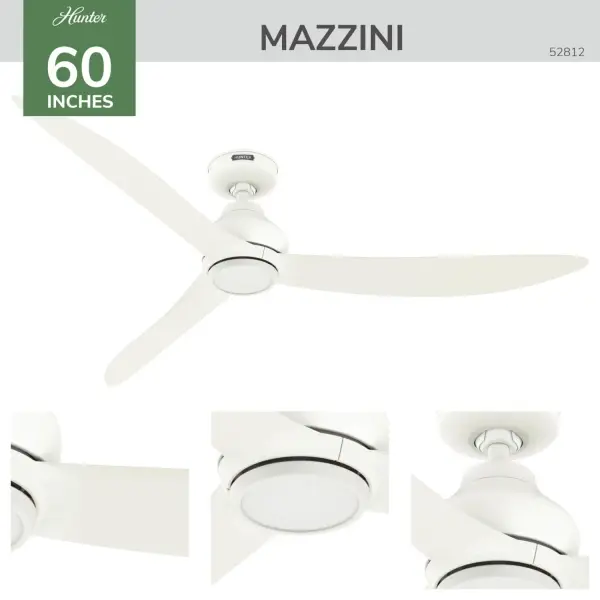 Mazzini 60" Outdoor Ceiling Fan in Matte Black - Image 4