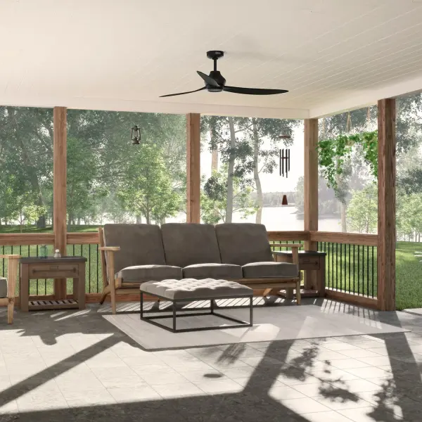 Mazzini 60" Outdoor Ceiling Fan in Matte Black - Image 5