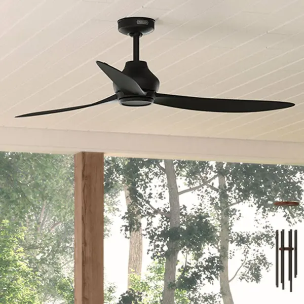 Mazzini 60" Outdoor Ceiling Fan in Matte Black - Image 7