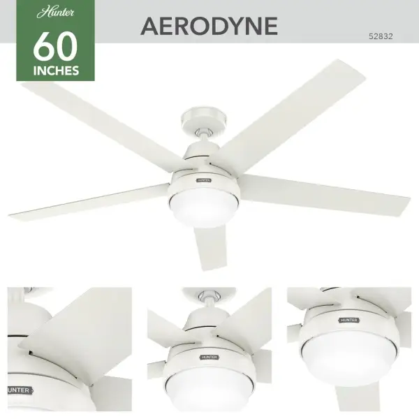 Aerodyne Indoor Smart Fan ENERGY STAR with LED Light 60 inch with Remote - Image 3