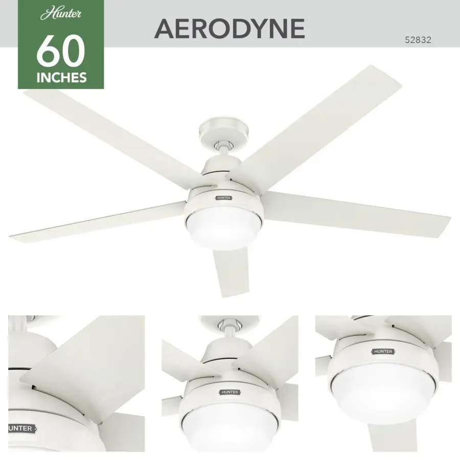 Aerodyne Indoor Smart Fan ENERGY STAR with LED Light 60 inch with Remote - Image 3