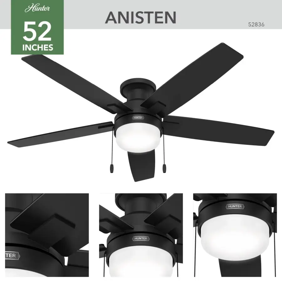 Anisten Low Profile with LED Light 52 inch - Image 6