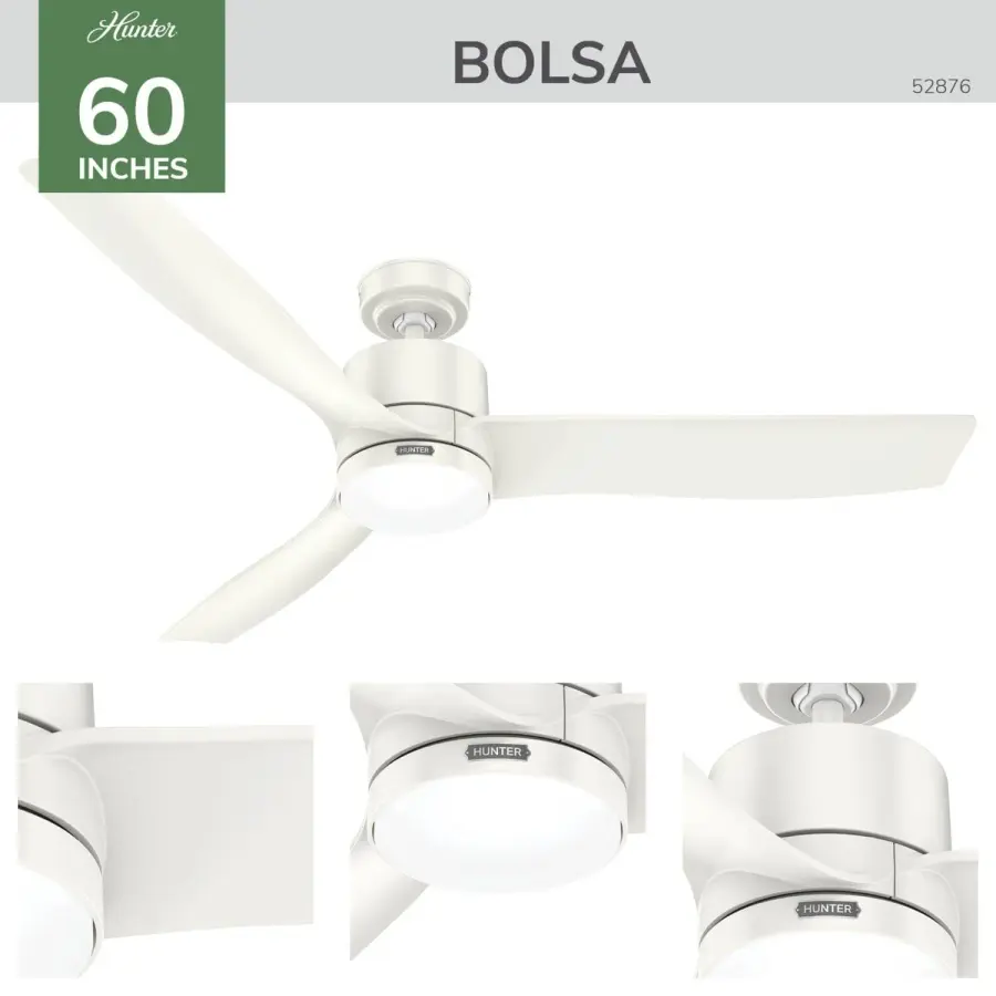 Bolsa 60" Ceiling Fan with LED Light - Image 3