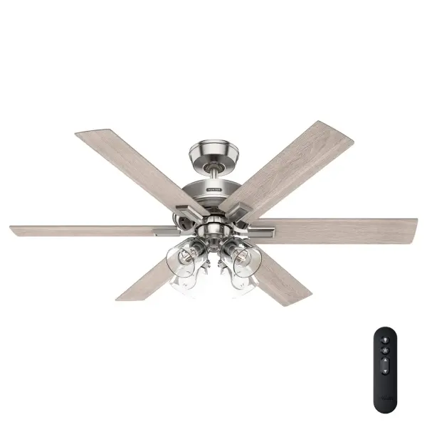 Climb the hill of ultimate comfort with the Fonthill ENERGY STAR® Ceiling Fan, perfect for any room with its casual design. Featuring a reversible, 6-speed DC motor, it ensures efficient, quiet operation. Control speed and lighting with ease using the included handheld remote. TrueLight™ technology ensures a bright balance of clear and welcoming light in every room. The Fonthill fan is 64% more efficient than conventional fans, saving on cooling costs. Ideal for bedrooms and living rooms this energy-efficient fan enhances style and comfort. Plus, HunterExpress® fans offer easy 1-2-3 installation with a pre-assembled body, plug &amp; play wiring, and easy-install blades. HunterExpress® fans are made for easy 1-2-3 installation. Hunter's ENERGY STAR® certified ceiling fans are 64% more energy efficient* TrueLight™ technology ensures a bright balance of clear and welcoming light, any time, in every room. Built with our SureSpeed® Guarantee to deliver faster airflow you can feel. EASY TO INSTALL: HunterExpress® fans are created for easy 1-2-3- installation that comes with a pre-assembled body, plug &amp; play wiring, and easy-install blades. ENERGY EFFICIENT: Hunter's ENERGY STAR® certified ceiling fans are 64% more efficient on average than conventional fans* while helping you save you money on cooling costs. CLEARLY BRIGHTER: TrueLight™ products are designed for modern bulbs that provide illumination and efficiency so you get the perfect brightness, every time. AIRFLOW YOU FEEL: Built with our SureSpeed® Guarantee, this fan delivers high airflow velocity while maintaining quiet, wobble-free performance. EASY REMOTE FUNCTION: Use the control to adjust the fan speed, dim the light, and reverse the motor seasonally. LARGE ROOM FAN: Ideal size for spaces like living rooms and bedrooms. DOWNROD EXTENSION: For an extension downrod longer than 18 inches, use our DC Accessory Wire Kits—choose from 99696 (18-24 inches), 99697 (36-48 inches), or 99698 (60-72 inches) based on your required length. 140 YEARS OF QUALITY: Cutting-edge technology, American engineered, and ETL/UL tested for the highest safety standards — All backed by a limited lifetime motor warranty for peace of mind. COMPATIBLE ACCESSORIES: Works with Hunter and Casablanca fans, except for Hunter Original models and those featuring a DC motor with pull chain. WARRANTY: Limited Lifetime Motor Warranty backed by the only company with over 140 years in the fan business *Based on testing conducted January 2023 comparing the average high-speed airflow velocity of Hunter SureSpeed ceiling fans and the best-selling online models for leading competitors.
