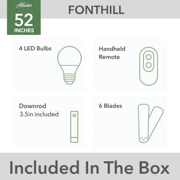 Fonthill Indoor HunterExpress with LED Light 52 inch with remote - Image 30