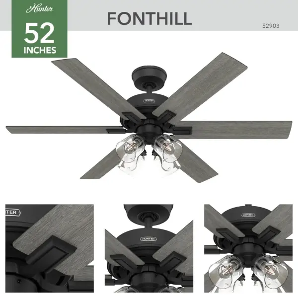 Fonthill Indoor HunterExpress with LED Light 52 inch with remote - Image 9