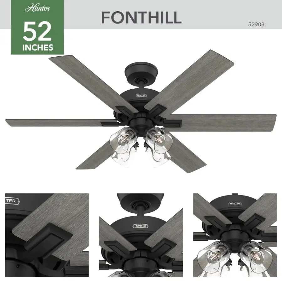 Fonthill Indoor HunterExpress with LED Light 52 inch with remote - Image 9