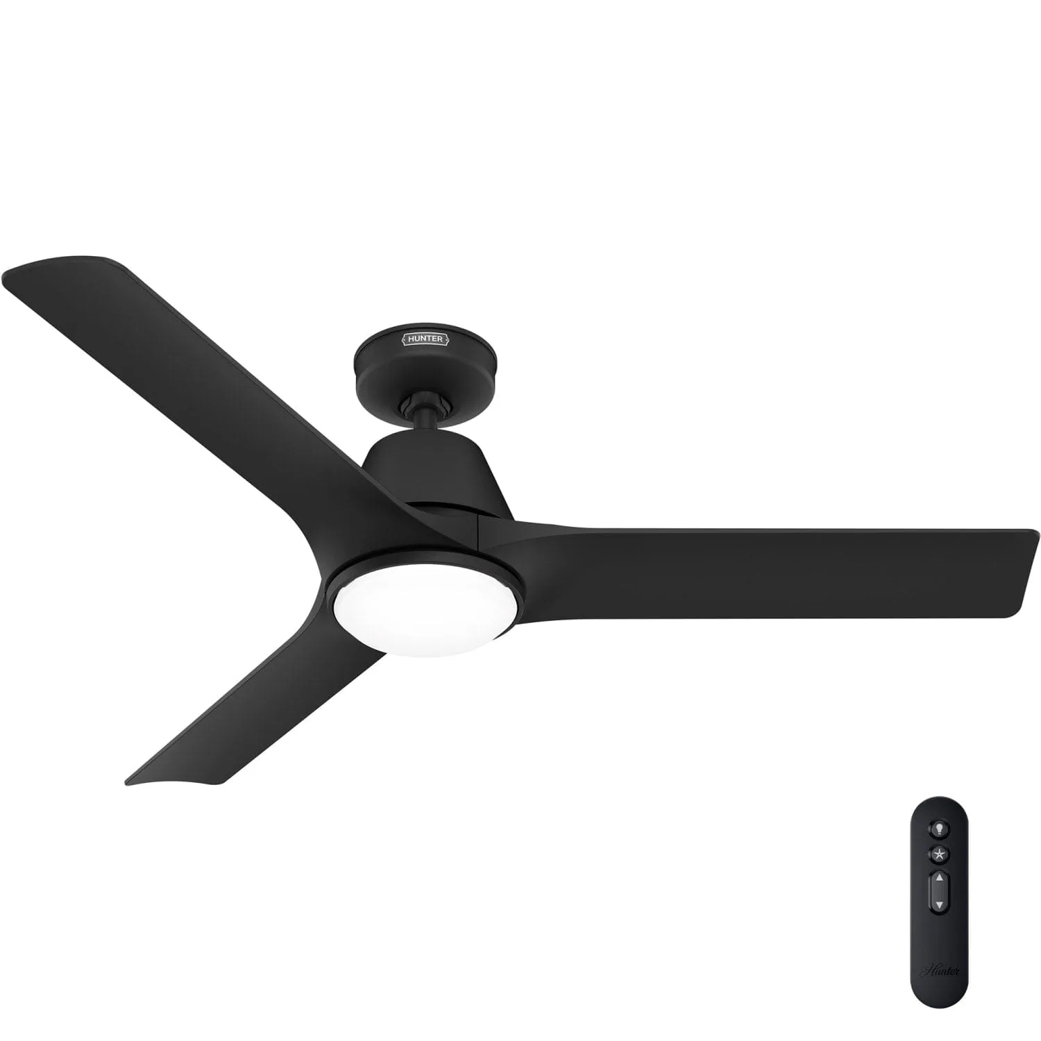 Aeronaut 52" Ceiling Fan with LED Light in Matte Black