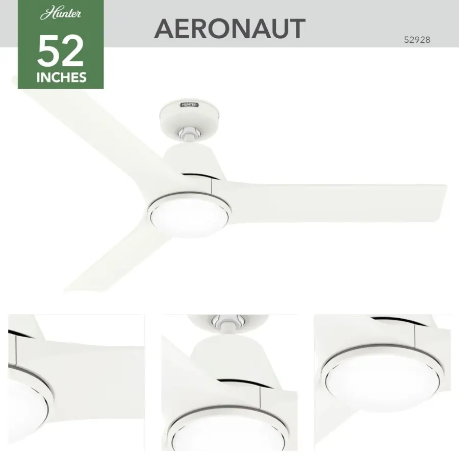 Aeronaut Outdoor Smart Fan with LED Light 52 inch with Remote - Image 4