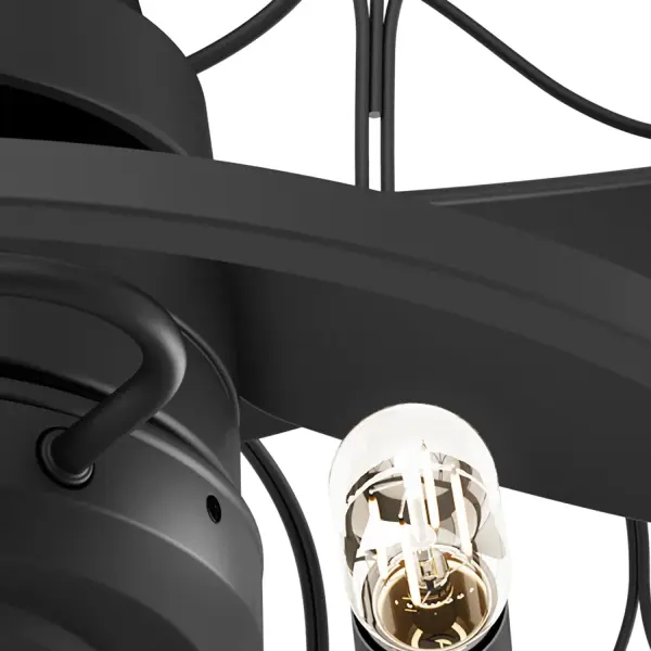 Rotonda 20" Ceiling Fan with Light Kit in Matte Black - Image 12