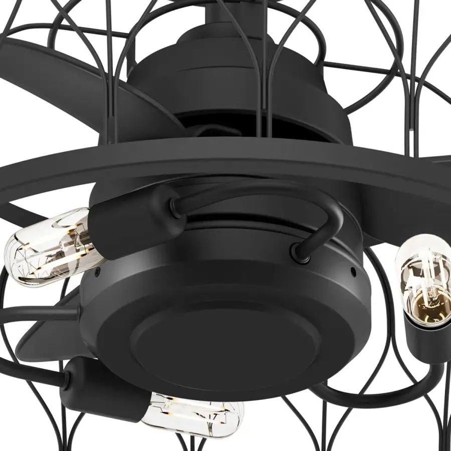 Rotonda 20" Ceiling Fan with Light Kit in Matte Black - Image 13