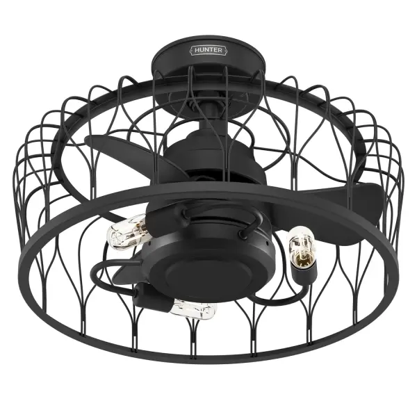 Rotonda 20" Ceiling Fan with Light Kit in Matte Black - Image 14