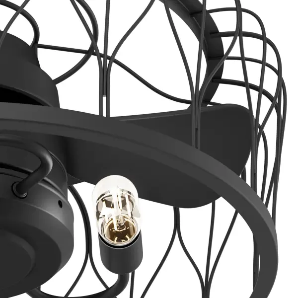 Rotonda 20" Ceiling Fan with Light Kit in Matte Black - Image 15
