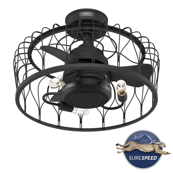 Rotonda 20" Ceiling Fan with Light Kit in Matte Black - Image 16