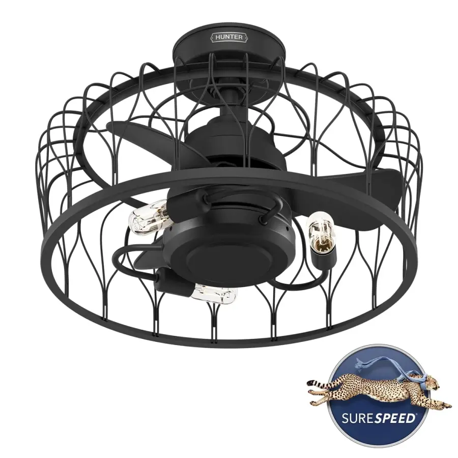 Rotonda 20" Ceiling Fan with Light Kit in Matte Black - Image 16