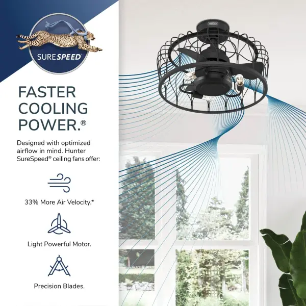 Rotonda 20" Ceiling Fan with Light Kit in Matte Black - Image 17