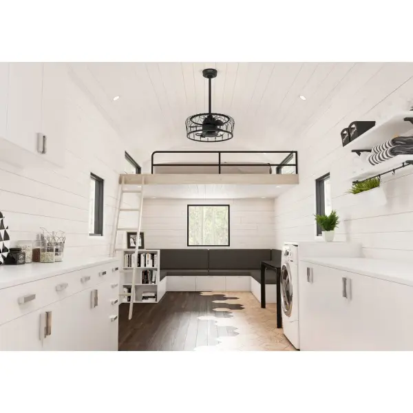 Rotonda 20" Ceiling Fan with Light Kit in Matte Black - Image 5