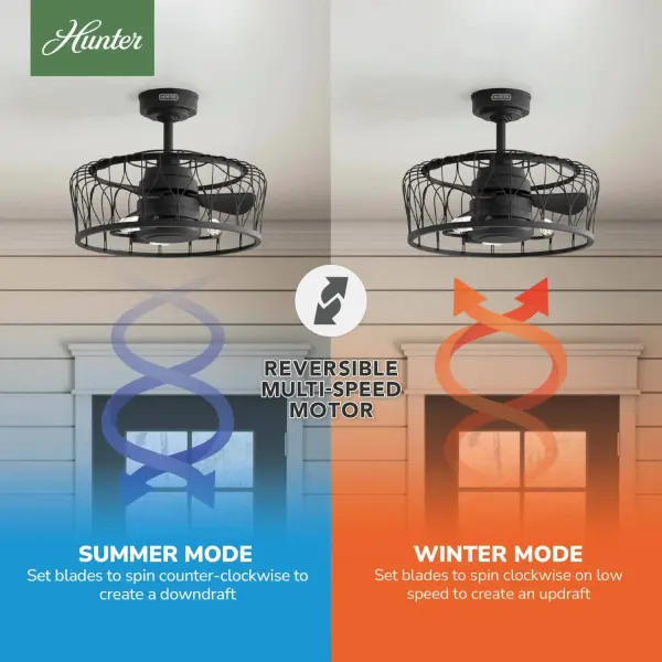 Rotonda 20" Ceiling Fan with Light Kit in Matte Black - Image 7