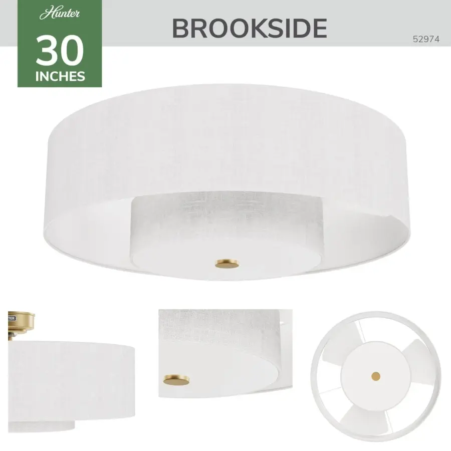 Brookside Jasmine Roth Indoor Fandelier with LED Light 30 inch with remote - Image 6