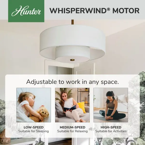 Brookside Jasmine Roth Indoor Fandelier with LED Light 30 inch with remote - Image 66