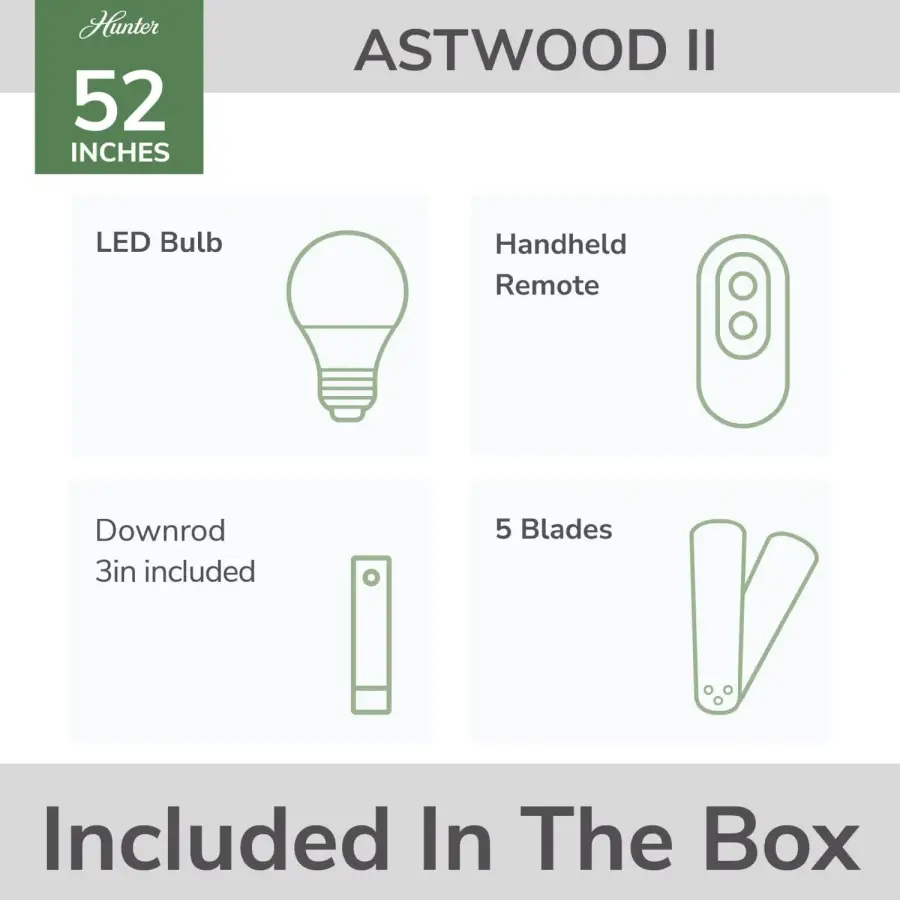 Astwood II Indoor with LED Light 52 inch with remote - Image 18