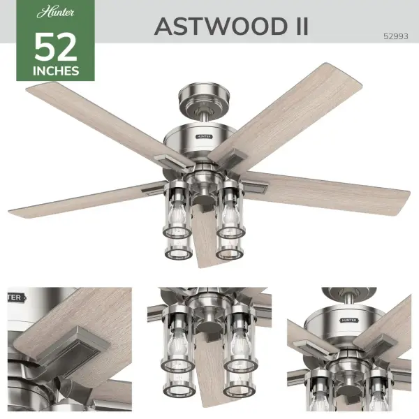 Astwood II Indoor with LED Light 52 inch with remote - Image 3