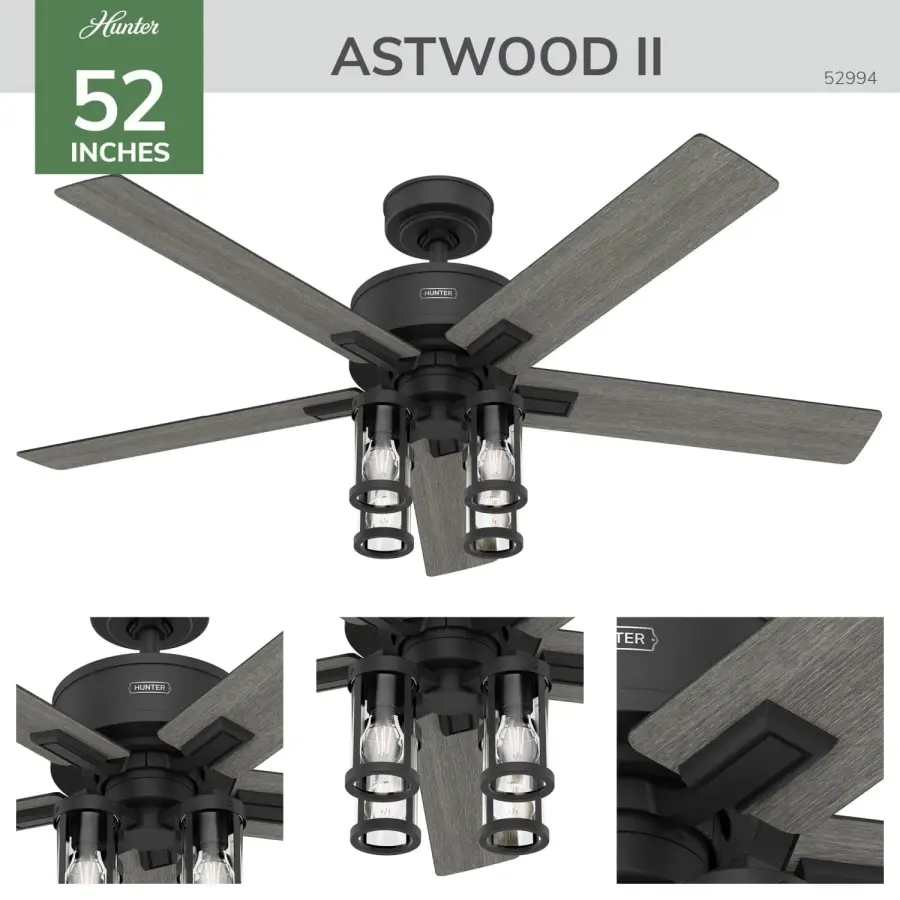 Astwood II Indoor with LED Light 52 inch with remote - Image 4