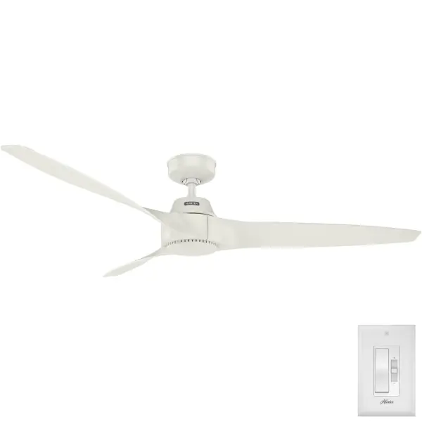 The Mosley Ceiling Fan combines energy efficiency, high performance, and modern style for indoor and outdoor comfort. This ENERGY STAR® certified ceiling fan is 64% more efficient than traditional fans, helping lower energy bills. Built with Hunter's SureSpeed® Guarantee, it delivers powerful, high-velocity airflow while maintaining quiet, wobble-free operation. The 6-speed Eco Whisper DC motor ensures efficient performance with a reversible feature for year-round use. Damp-rated, it's perfect for covered patios, screened porches, or indoor spaces. Upgrade to the Mosley for a stylish, energy-saving ceiling fan that transforms your space. Hunter's ENERGY STAR® certified ceiling fans are 64% more energy efficient.* Built with our SureSpeed® Guarantee to deliver faster airflow you can feel. Our 6-speed Eco Whisper DC motor delivers efficient and quiet performance. Damp-rated for covered outdoor spaces ENERGY EFFICIENT: Hunter's ENERGY STAR® certified ceiling fans are 64% more efficient on average than conventional fans* while helping you save you money on cooling costs. AIRFLOW YOU FEEL: Built with our SureSpeed® Guarantee, this fan delivers high airflow velocity while maintaining quiet, wobble-free performance. REVERSIBLE MOTOR: Our 6-speed Eco Whisper DC motor provides the ultimate in efficient and quiet operation. DAMP-RATED: A great option for covered patios, screened porches, and other areas that are not directly exposed to rain, snow, water, or moisture. GREAT ROOM FAN: Ideal size for great rooms, open concept spaces, and lofts. STANDARD PROFILE MOUNTING: 3 inch downrod included. DOWNROD EXTENSION: For an extension downrod longer than 12 inches, use our DC Accessory Wire Kits—choose from 99696 (18-24 inches), 99697 (36-48 inches), or 99698 (60-72 inches) based on your required length. 140 YEARS OF QUALITY: Cutting-edge technology, American engineered, and ETL/UL tested for the highest safety standards — All backed by a limited lifetime motor warranty for peace of mind. WARRANTY: Limited Lifetime Motor Warranty backed by the only company with over 140 years in the fan business. *Based on testing conducted January 2023 comparing the average high-speed airflow velocity of Hunter SureSpeed ceiling fans and the best-selling online models for leading competitors.