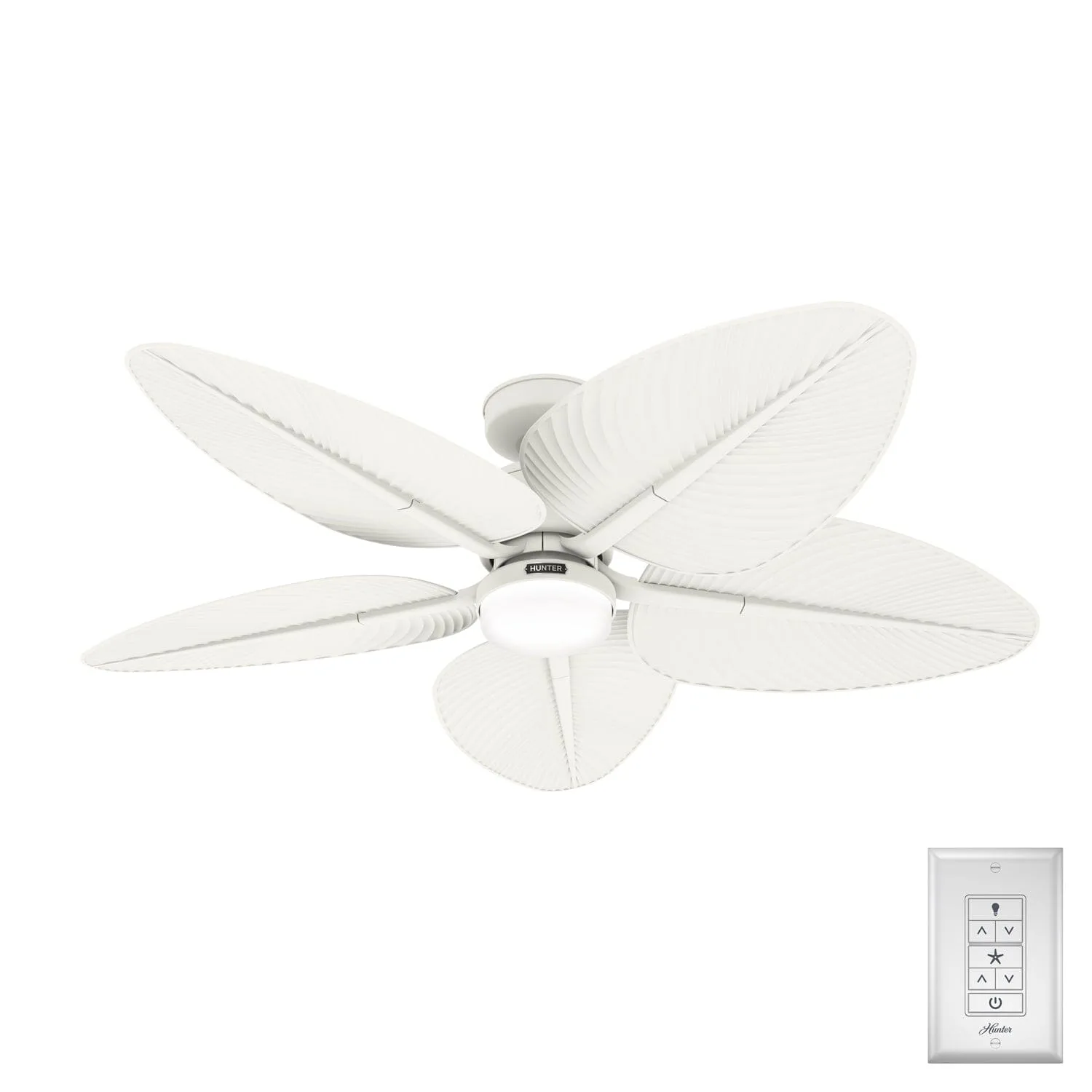 Tropic View 52" Outdoor Ceiling Fan with LED Light in Matte White