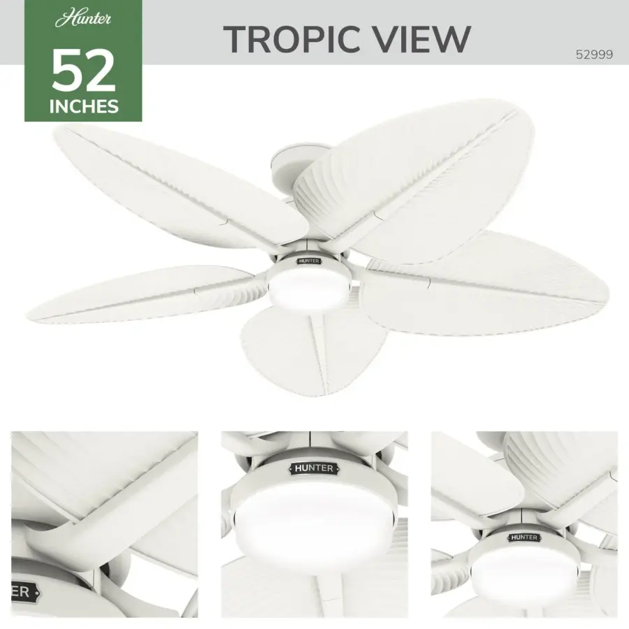 Tropic View Outdoor with LED Light 52 inch with Wall Control - Image 3
