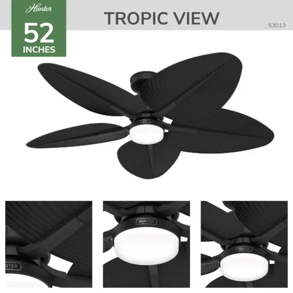Tropic View Outdoor with LED Light 52 inch with Wall Control - Image 4