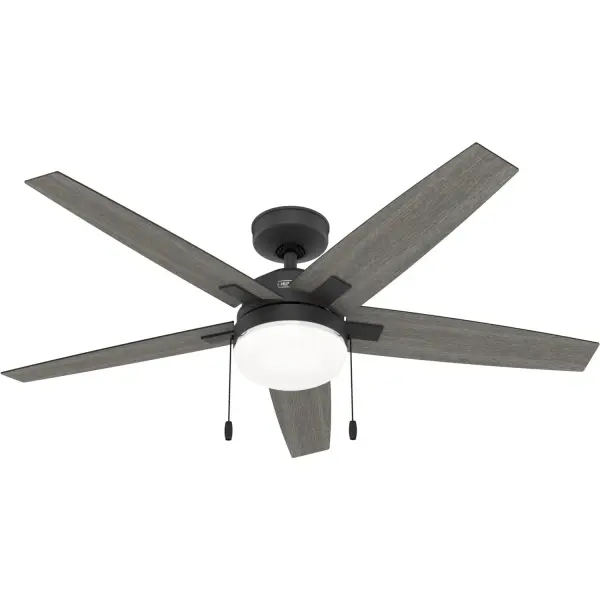 Built with our signature SureSpeed® Guarantee, Hunter's Khamsin ceiling fan is engineered to provide high-speed airflow you can feel—all while maintaining a quiet, wobble-free performance. The Khamsin's silver finish, clean lines and geometric design make it an elegant addition to any bedroom, den or home office, while the fan's smaller size means it pairs perfectly with your home's more intimate spaces. Built with our SureSpeed® Guarantee to deliver faster airflow you can feel WhisperWind® whisper-quiet motor. Rated for indoor use only 2 bulbs included AIRFLOW YOU FEEL: Built with our SureSpeed® Guarantee to deliver over 33% higher air velocity than leading competitors* while maintaining quiet, wobble-free performance. WHISPER-QUIET MOTOR: 3-speed, WhisperWind® reversible motor for optimal performance in summer and winter. INDOOR FANS: Great for bedrooms, offices and great rooms. Make sure you get the right size for the best cooling efficiency. SMALL ROOM FAN: Ideal size for home offices, laundry rooms, and bedrooms. STANDARD PROFILE MOUNTING: 3 inch downrod included. 140 YEARS OF QUALITY: Cutting-edge technology, American engineered, and ETL/UL tested for the highest safety standards — All backed by a limited lifetime motor warranty for peace of mind. COMPATIBLE ACCESSORIES: Works with Hunter and Casablanca accessories, not including Hunter Original® accessories. WARRANTY: Limited Lifetime Motor Warranty backed by the only company with over 140 years in the fan business. *Based on testing conducted January 2023 comparing the average high-speed airflow velocity of Hunter SureSpeed ceiling fans and the best-selling online models for leading competitors.