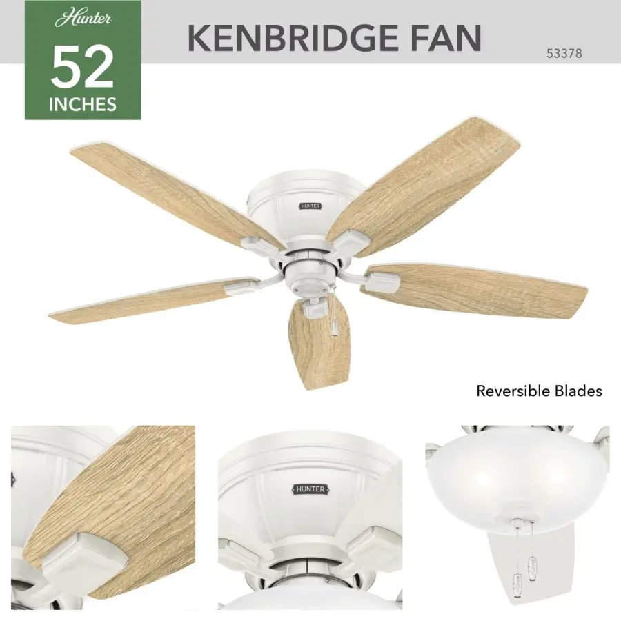 Kenbridge Low Profile with LED Light 52 inch - Image 8