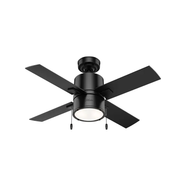 From farmhouse to modern styles, the Beck modern ceiling fan with LED light features a simple design and comes in a variety of finishes to complement your style. This small ceiling fan fits perfectly in smaller spaces including laundry rooms, mudrooms, home offices, and guest bedrooms. The included pull chains make it easy to turn the light on and off as well as to adjust the fan speed. The Beck comes with our WhisperWind® motor technology to deliver the powerful, efficient airflow you expect while maintaining whisper-quiet performance. WhisperWind® whisper-quiet motor. Rated for indoor use only 2 bulbs included Pull chains included WHISPER-QUIET MOTOR: WhisperWind® reversible motor for optimal performance in summer and winter. INDOOR FANS: Great for bedrooms, offices and great rooms. Make sure you get the right size for the best cooling efficiency. STANDARD PROFILE MOUNTING: 2 inch downrod included. 140 YEARS OF QUALITY: Cutting-edge technology, American engineered, and ETL/UL tested for the highest safety standards — All backed by a limited lifetime motor warranty for peace of mind. COMPATIBLE ACCESSORIES: Works with Hunter and Casablanca accessories, not including Hunter Original® accessories. WARRANTY: Limited Lifetime Motor Warranty backed by the only company with over 135 years in the fan business.