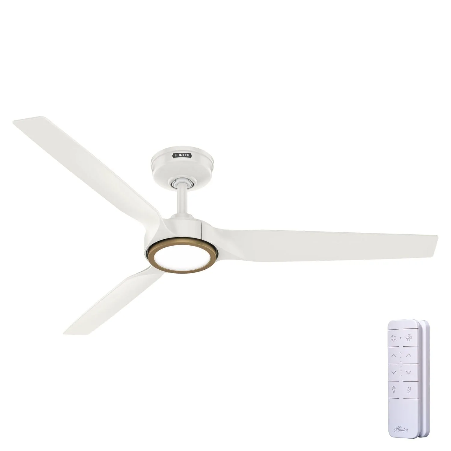 Zentech 52" Ceiling Fan with LED Light in Fresh White