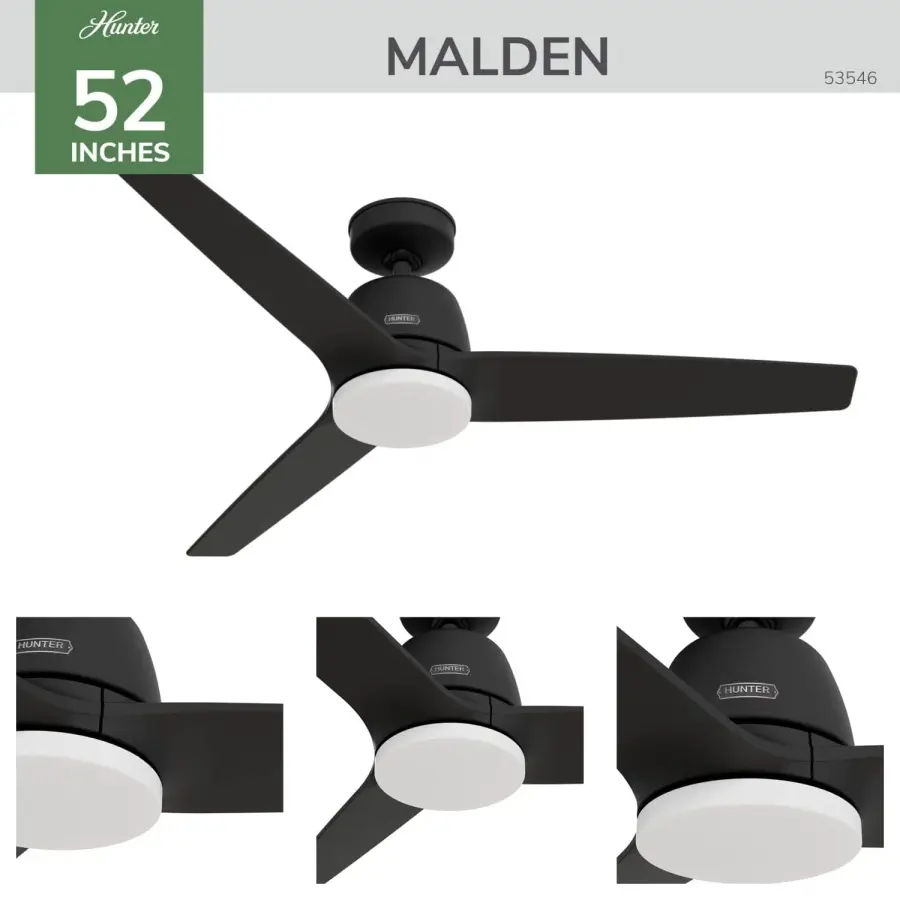 Malden Jasmine Roth Indoor 52inch with LED and Remote - Image 3