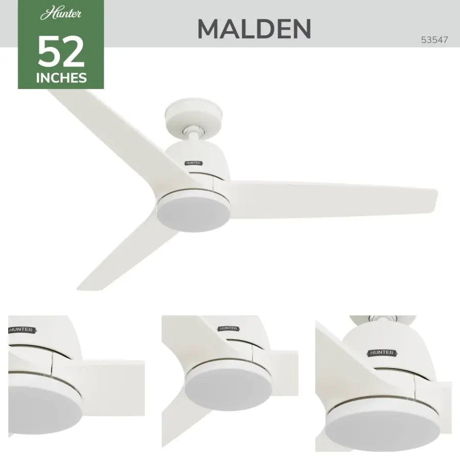 Malden Jasmine Roth Indoor 52inch with LED and Remote - Image 4