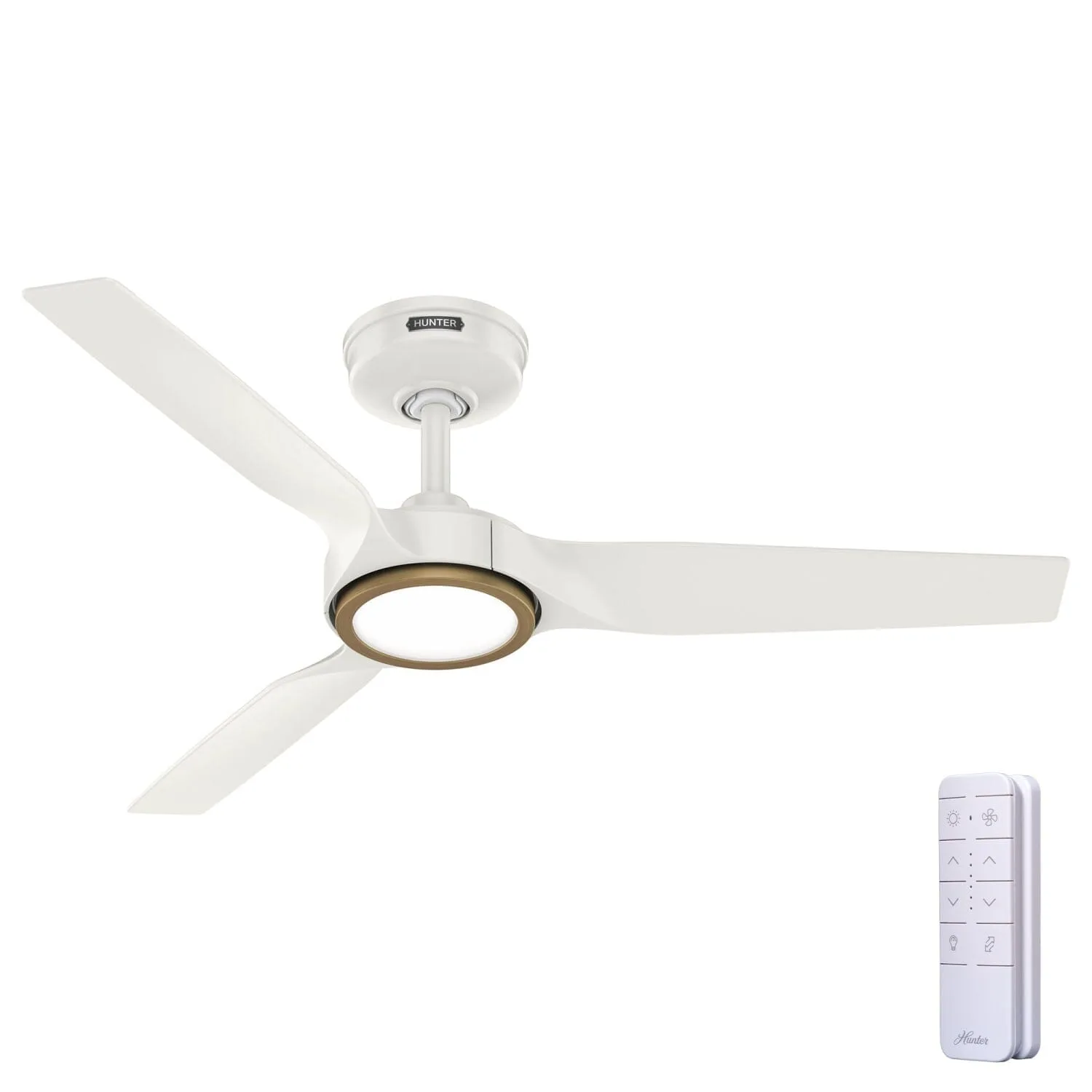 Zentech 44" Ceiling Fan with LED Light in Matte Black