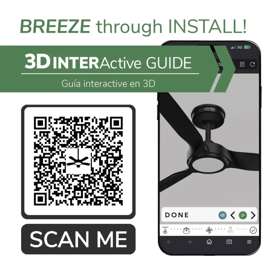 ZenTech 3 Blade Indoor/Outdoor Smart Fan 44in - Image 39