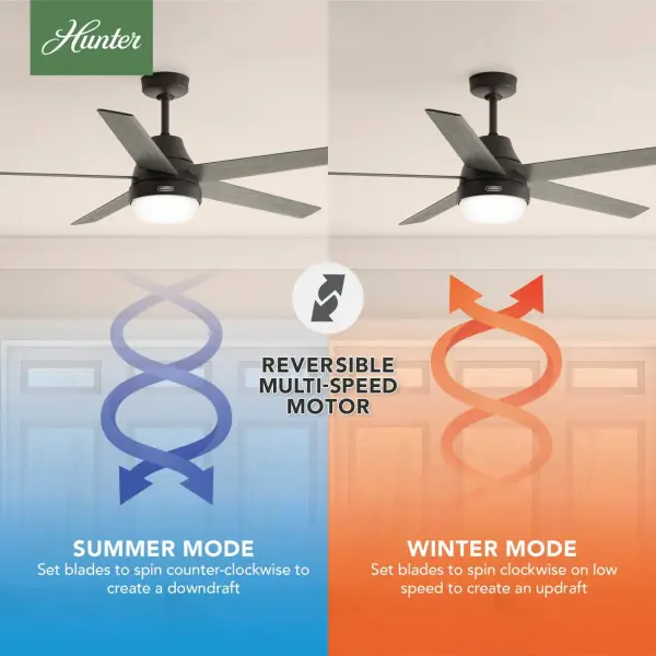 Aerodyne Indoor Smart Fan Energy Star with LED and Reversible Blades and Remote 60 inch - Image 19