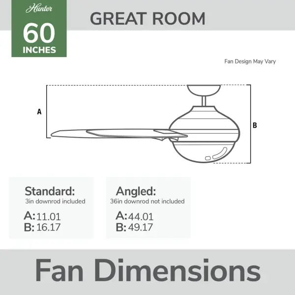 Aerodyne Indoor Smart Fan Energy Star with LED and Reversible Blades and Remote 60 inch - Image 24