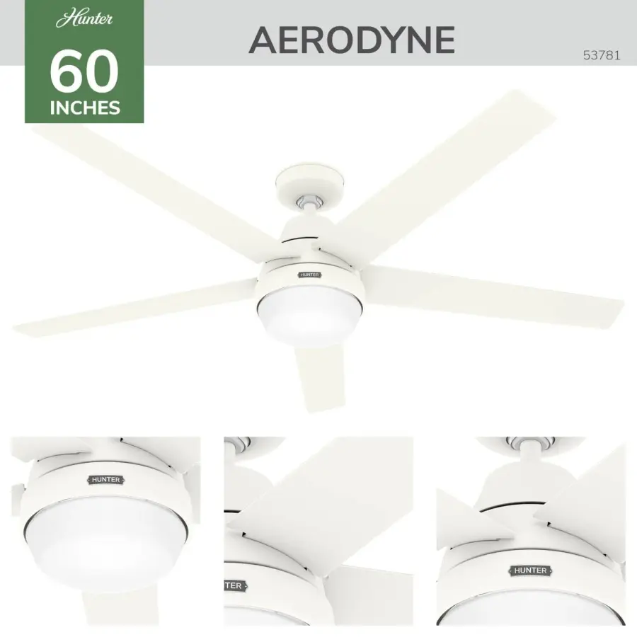 Aerodyne Indoor Smart Fan Energy Star with LED and Reversible Blades and Remote 60 inch - Image 4