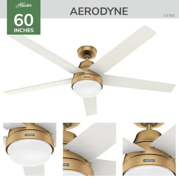 Aerodyne Indoor Smart Fan Energy Star with LED and Reversible Blades and Remote 60 inch - Image 5