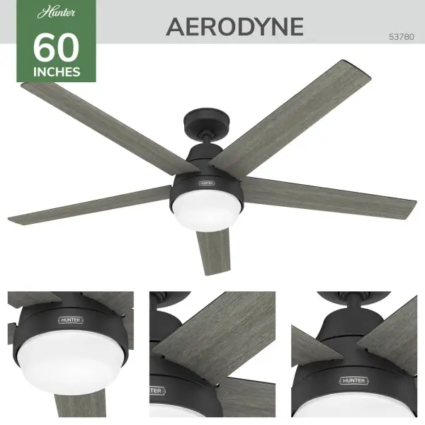 Aerodyne Indoor Smart Fan Energy Star with LED and Reversible Blades and Remote 60 inch - Image 6