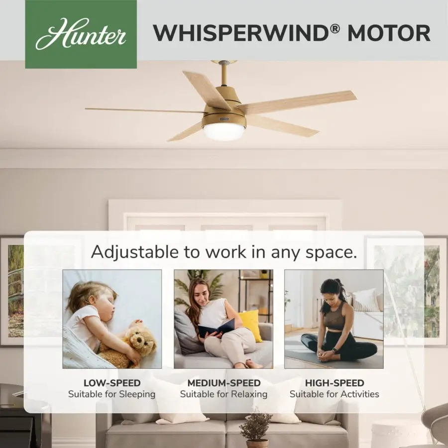 Aerodyne Indoor Smart Fan Energy Star with LED and Reversible Blades and Remote 60 inch - Image 63