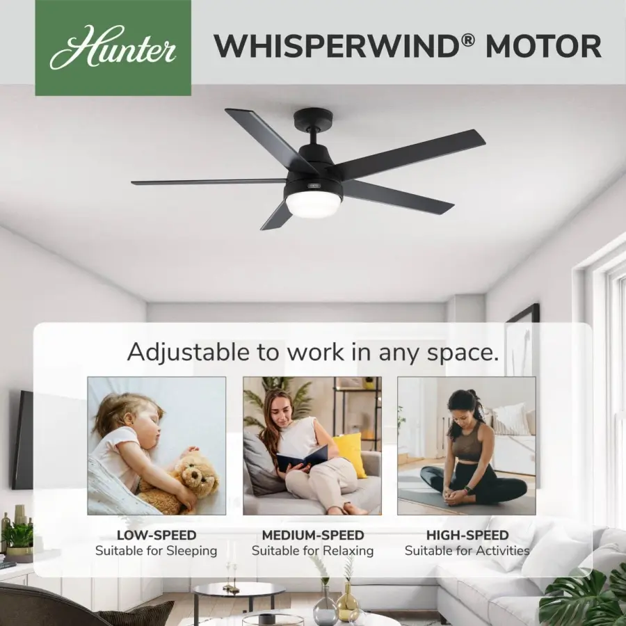 Aerodyne Indoor Smart Fan Energy Star with LED and Reversible Blades and Remote 60 inch - Image 64