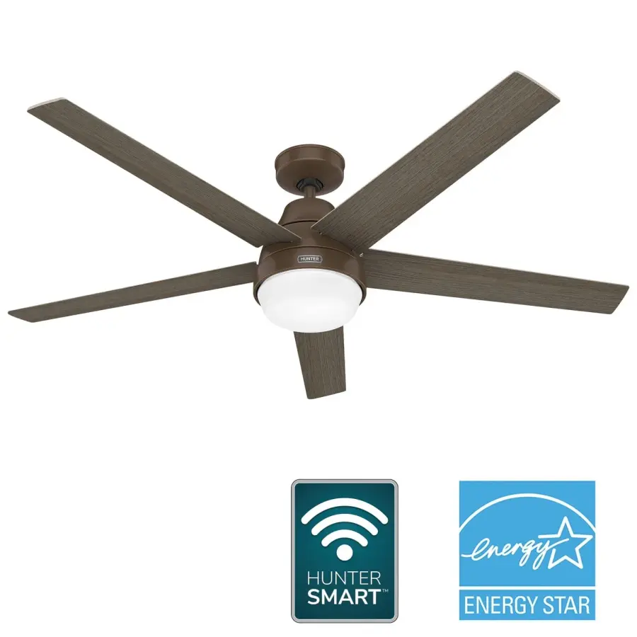 Aerodyne Indoor Smart Fan Energy Star with LED and Reversible Blades and Remote 60 inch - Image 67