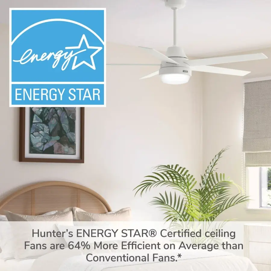 Aerodyne Indoor Smart Fan Energy Star with LED and Reversible Blades and Remote 60 inch - Image 70