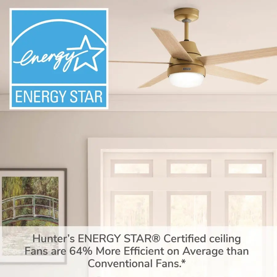 Aerodyne Indoor Smart Fan Energy Star with LED and Reversible Blades and Remote 60 inch - Image 72